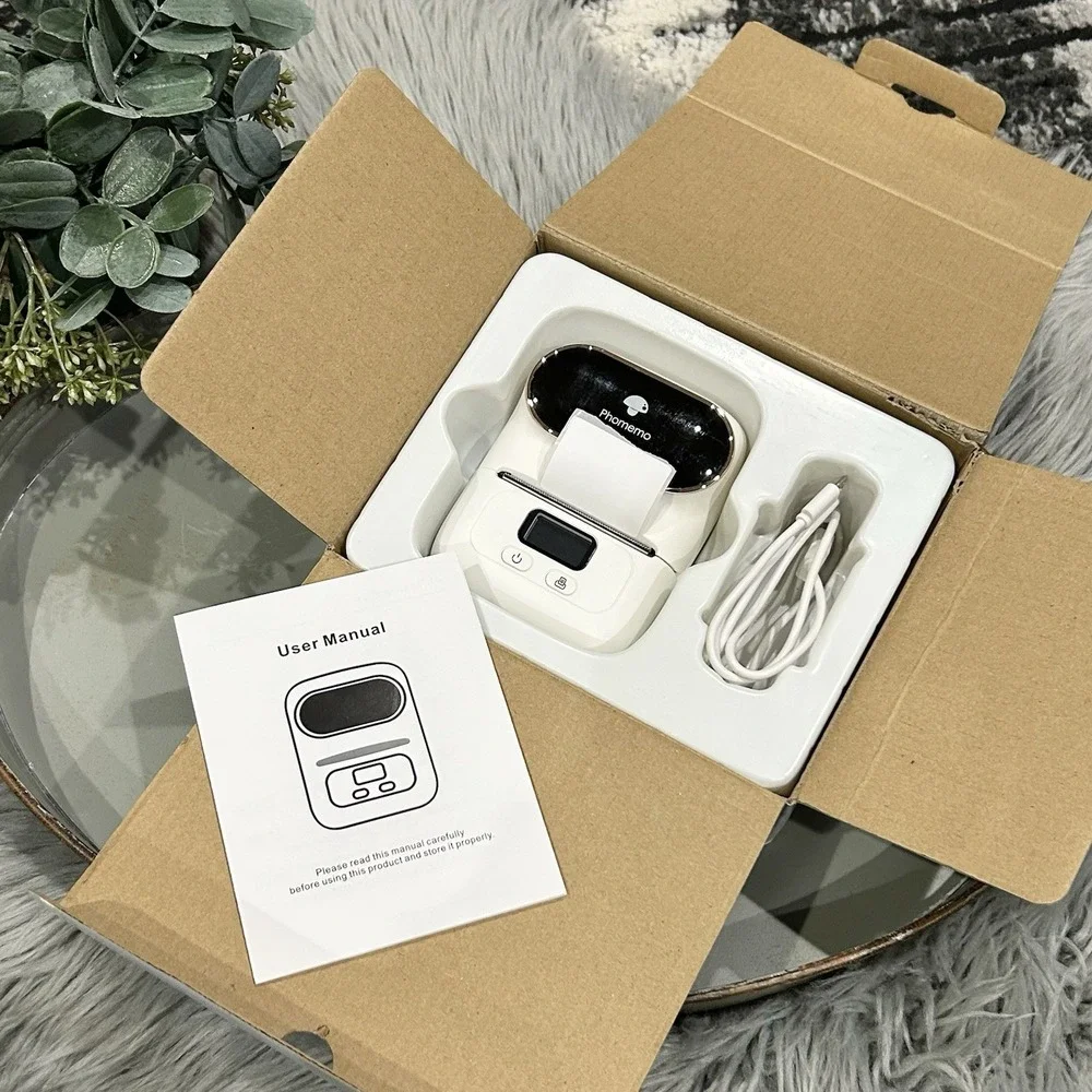 Phomemo M110 Label Makers - Barcode Thermal‎ Bluetooth Label Printer In White